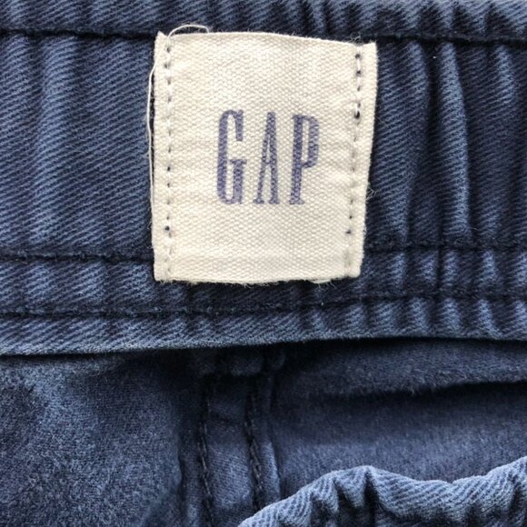 GAP Mens Essential Jogger Pants Large Casual Tapestry Navy Drawstring Pull On - Picture 6 of 16